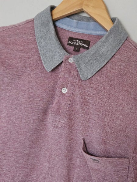 Rodd & Gunn Polo Shirt – Size L – Maroon/Grey – Very Good Condition Carousel 2