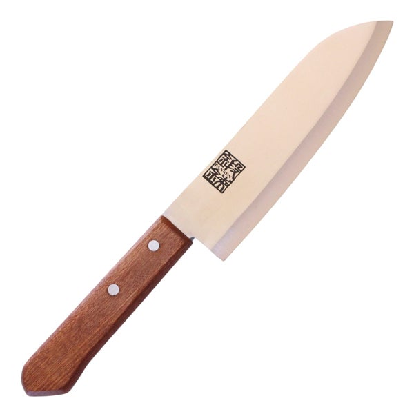 Japanese Kitchen Knife Tanren- All Purpose (Santoku) - 165mm (Wood Handle) Carousel 1