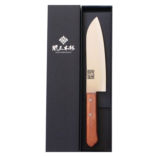 Japanese Kitchen Knife Tanren- All Purpose (Santoku) - 165mm (Wood Handle) Carousel 2