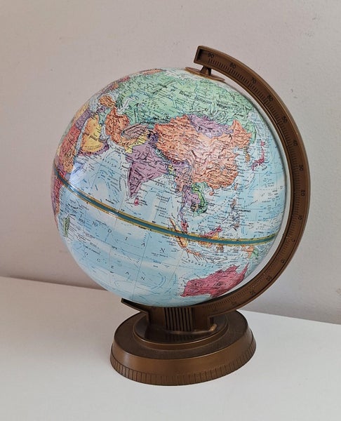 +++ VINTAGE " REPLOGLE WORLS SCHOLAR SERIES " GLOBE +++ Carousel 2