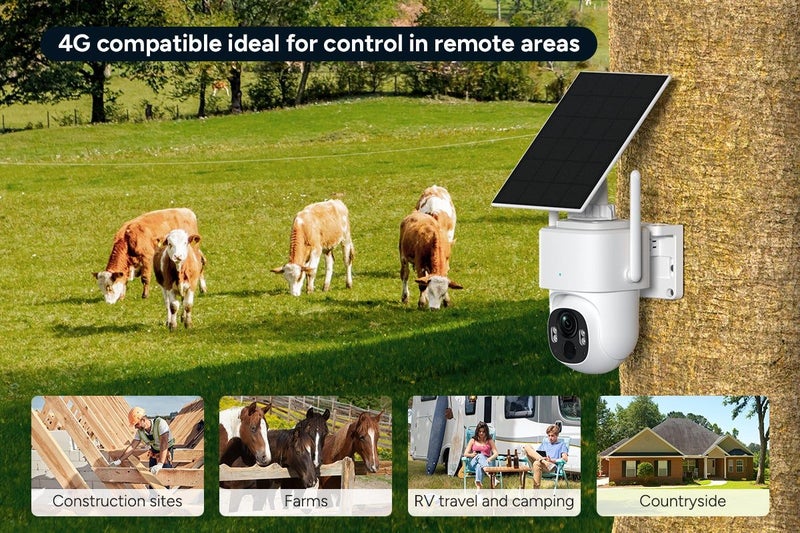 Kogan SmarterHome™ 4G Outdoor Battery Powered Pan and Tilt Security Camera with Carousel 2