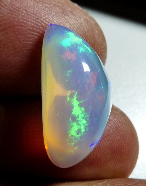 $1RE 7.69CT Buy Now $1750 UNTREATED RAINBOW HALFMOON 100% NATURAL CRYSTAL OPAL Carousel 1
