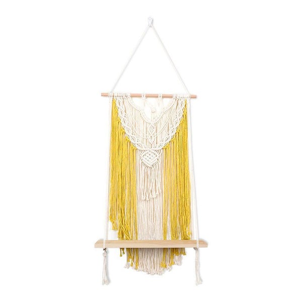 Macrame Plant Hanger Shelf Wall Hanging Carousel 1