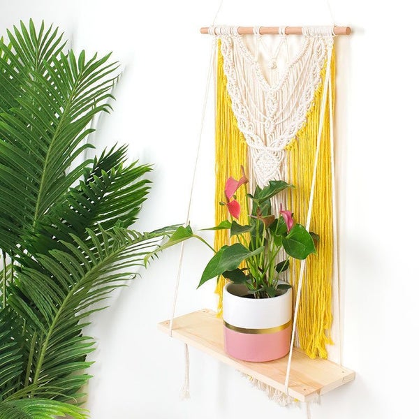Macrame Plant Hanger Shelf Wall Hanging Carousel 7