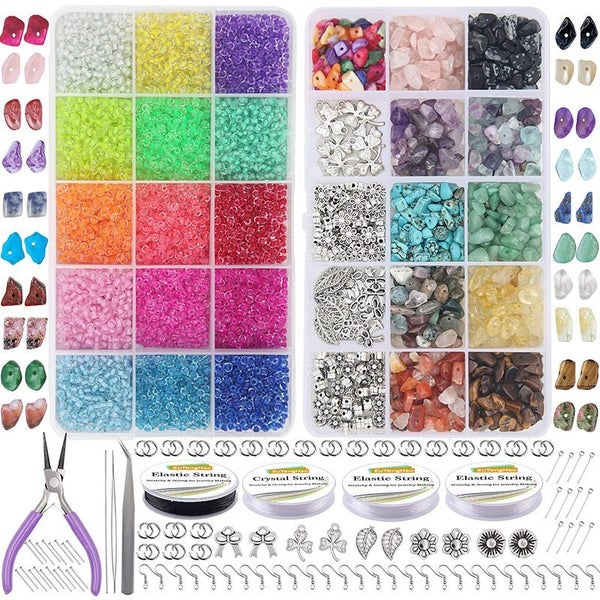 Natural Crystal Gemstone & Glass Seed Beads Jewellery Making Supplier Carousel 1