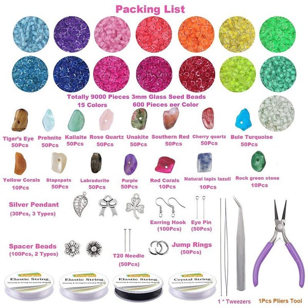Natural Crystal Gemstone & Glass Seed Beads Jewellery Making Supplier Carousel 2