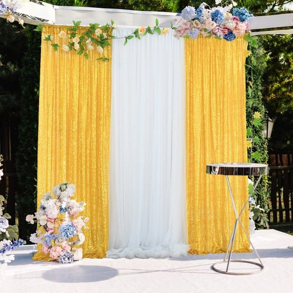 Gold Sequin Backdrop Curtain Carousel 5