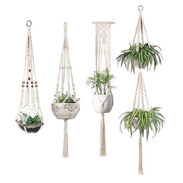 Macrame Plant Pot Hanger 4pcs Set Carousel 1