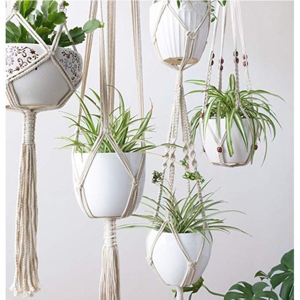 Macrame Plant Pot Hanger 4pcs Set Carousel 11