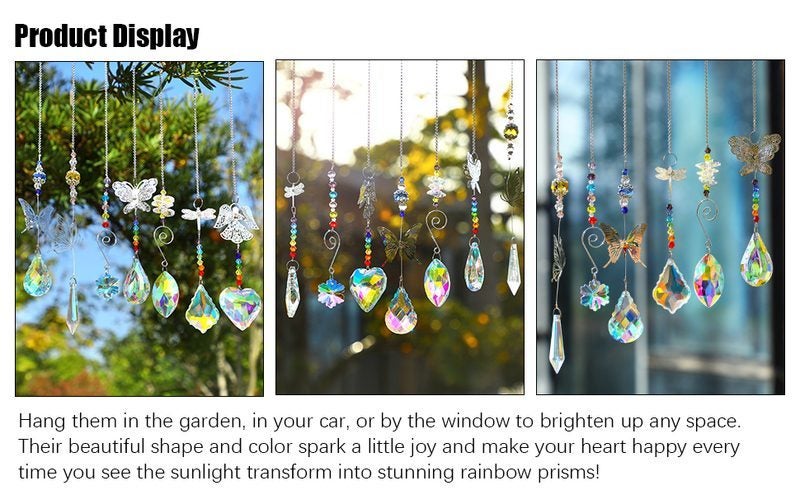 Window Hanging Crystal Sun Catcher Chakra Hanging Ornament Carousel 13
