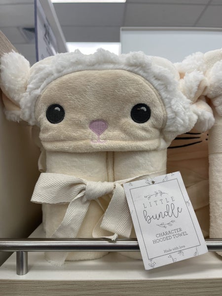 ** Little Bundle - Lamb Character Hooded Towel - (RRP $39.99 from Farmers) ** Carousel 1