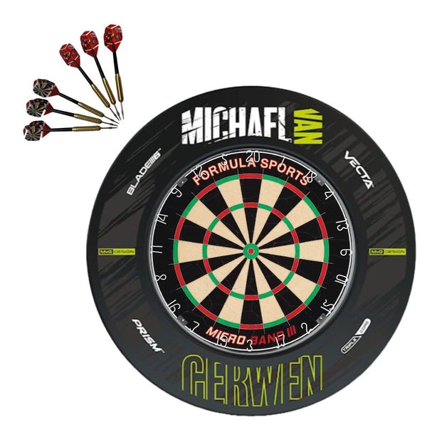 Formula Sports Micro Band 3 Dart Board and Winmau MVG Retro Dartboard Surroun... Carousel 1