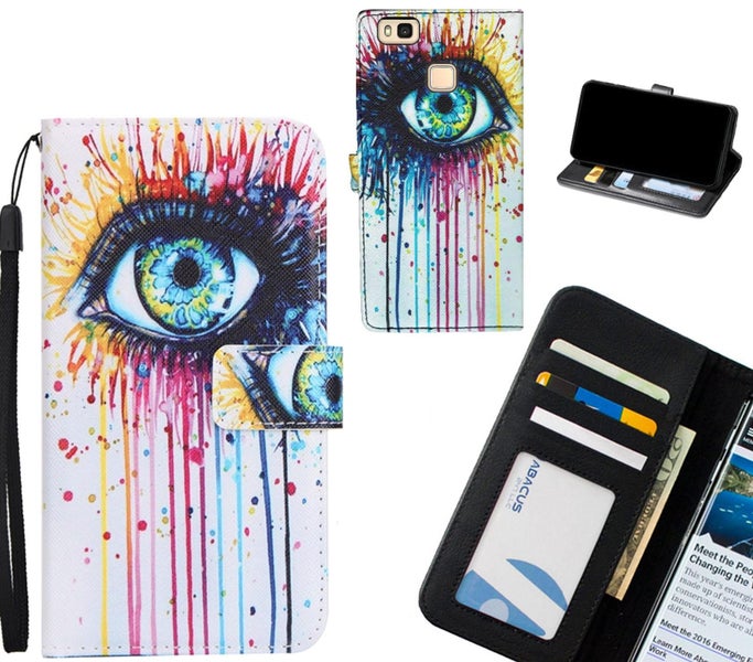 Huawei P9 lite case 3 card leather wallet case printed ID Carousel 1