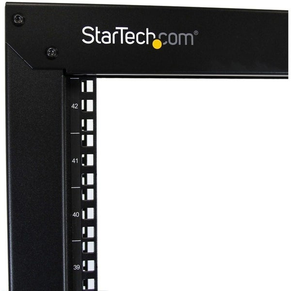 StarTech.com 2-Post 42U Mobile Open Frame Server Rack, Two Post 19in Network Rac Carousel 8