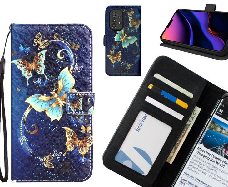 Samsung Galaxy A33 5G case 3 card leather wallet case printed ID Carousel 1