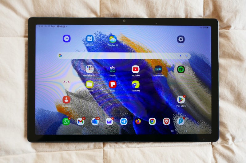 SAMSUNG GALAXY TAB A8 (SM-X200) + SAMSUNG PROTECTIVE STANDING COVER - BOTH MINT Carousel 1