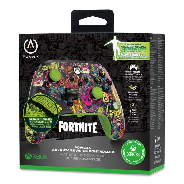 XBOX X|S Controller Advantage Wired Fortnite Glow Mappable Buttons Rumble Motors63721713270530114