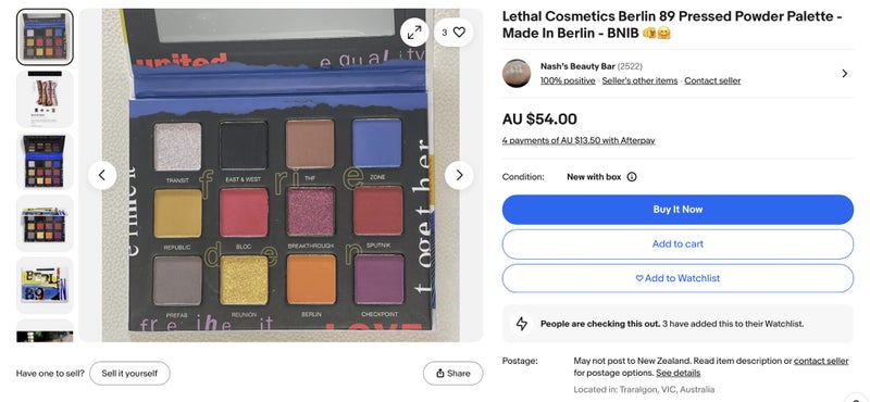 Lethal Cosmetics - Berlin 89 Pressed Powder Palette Carousel 9