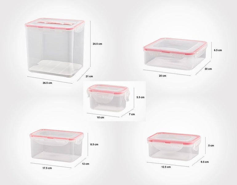 Rectangle food container set 16pc 79235 Carousel 3