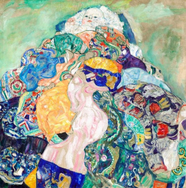 Framed $1 RESERVE 1 Panel Canvas Art Print - Baby (Cradle) by Gustav Klimt Carousel 1
