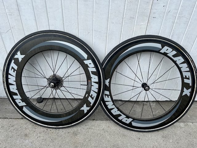 Planet X 80/100mm Carbon Tubs Wheelset - 10 Spd Carousel 1