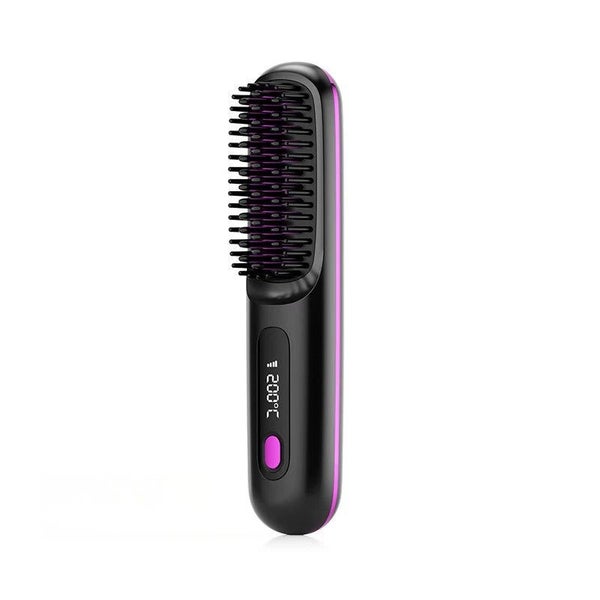 Portable Hair Straightener Brush AntiScald Hair Cordless Hair Straightener Brush Carousel 5