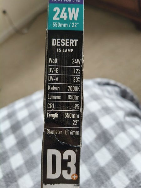 Arcadia 24w Pro T5 UVB kit 57cm + 12% UV-B desert lamp 550mm Carousel 3