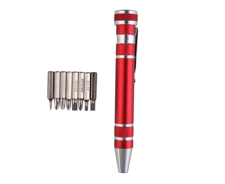 Aluminum Screwdriver Cell Phone Hand Tool Convenient 8 in 1 Set Pen Multi Rep Carousel 5