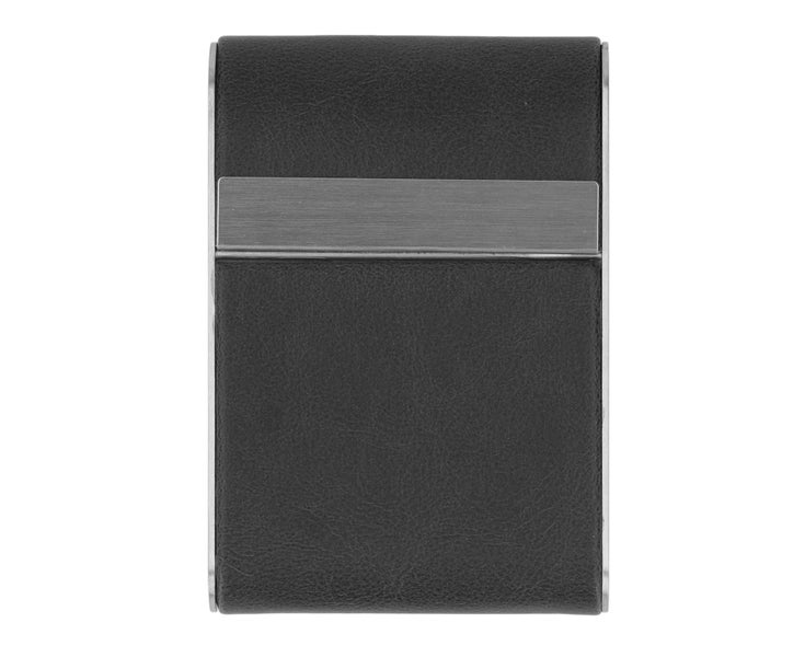 Cigarette Case Stainless Steel PU Portable Compact Reliable Protective 10x6.8
