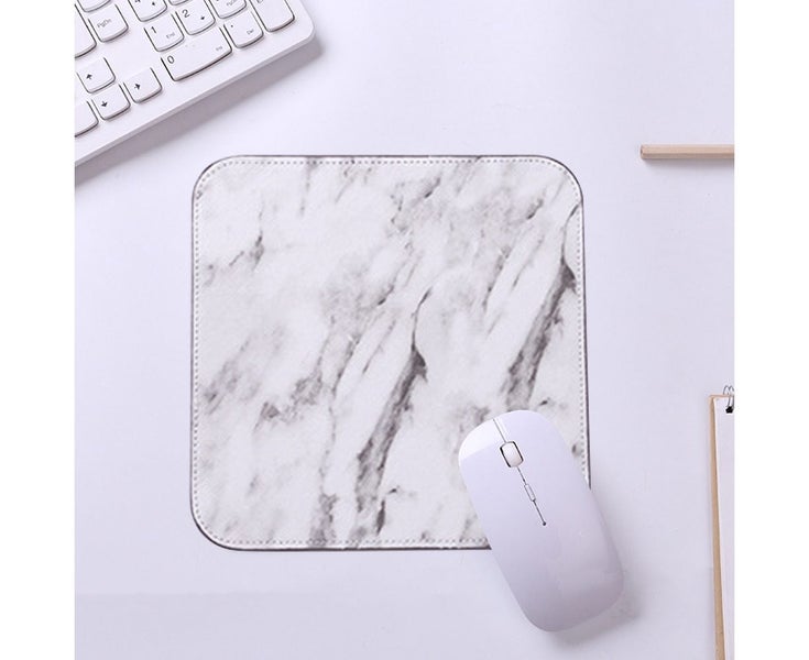 Marbling Desktop Laptop PC Mouse Pad Computer Natural Gaming Mouse Mat Gray & Carousel 2