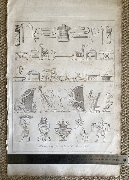Original plate from Denon’s Egyptian Journey, 1802, scarce, lot3 Carousel 1