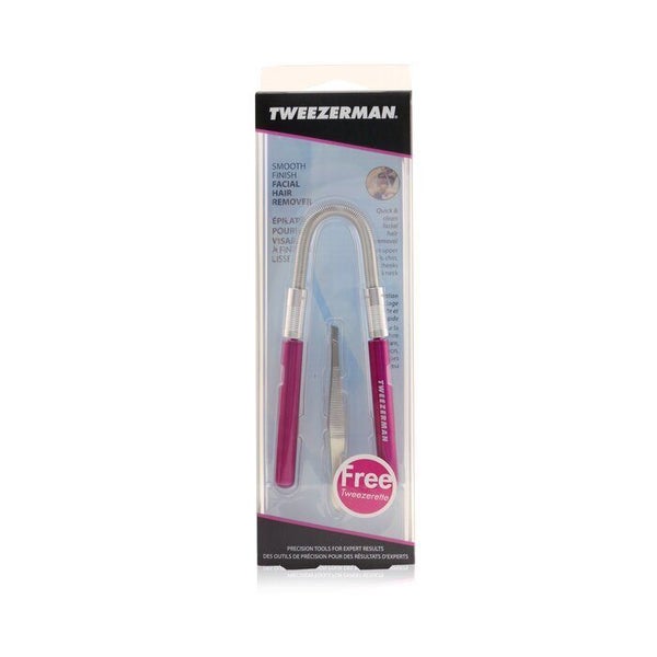 Tweezerman Smooth Finish Facial Hair Remover - Pink (With Stainless Slant Twe... Carousel 1