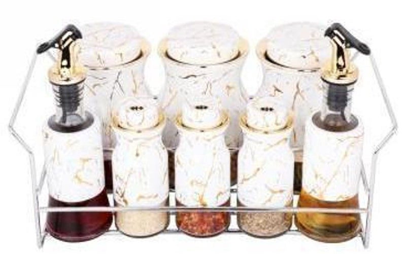Spice Rack Condiment 8pc O1013DBJ Carousel 1