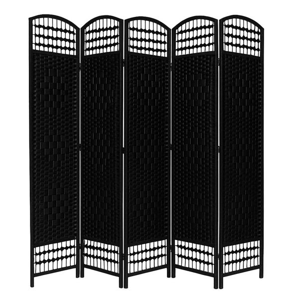 5 Panel Wall Room Divider Black Carousel 1
