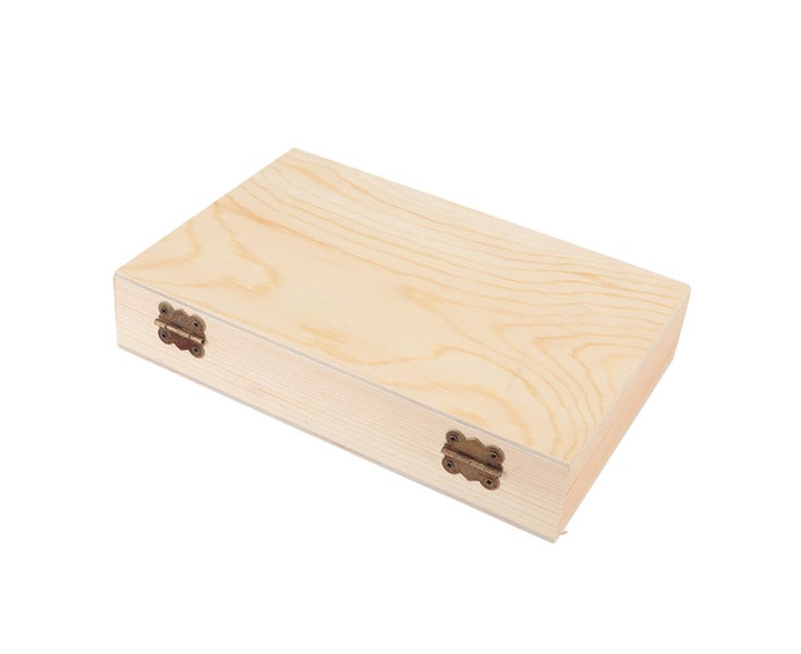 Wood Cigar Humidor Rectangular Pine Rustic Large Capacity DIY Cigar Storage B64256971846659112