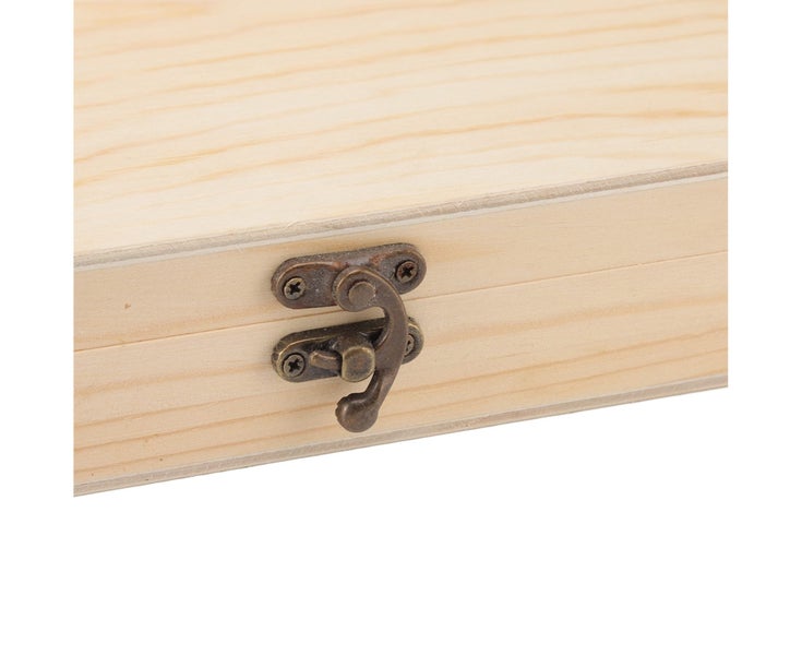 Wood Cigar Humidor Rectangular Pine Rustic Large Capacity DIY Cigar Storage B64256971846659114