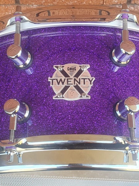 CHAOS Twenty X 14x6.5 20-Ply Snare Drum – Purple Sparkle Lacquer63714849336963113