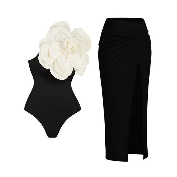 Swimsuit Women's 3D Flower Tight Beach Resort Carousel 1