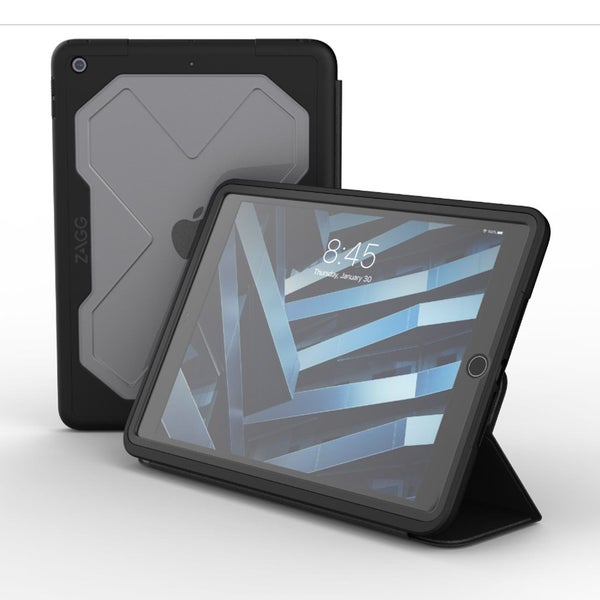 Zagg Rugged Messenger Case for iPad 10.2" (9th/8th/7th Gen) - Charcoal Carousel 1
