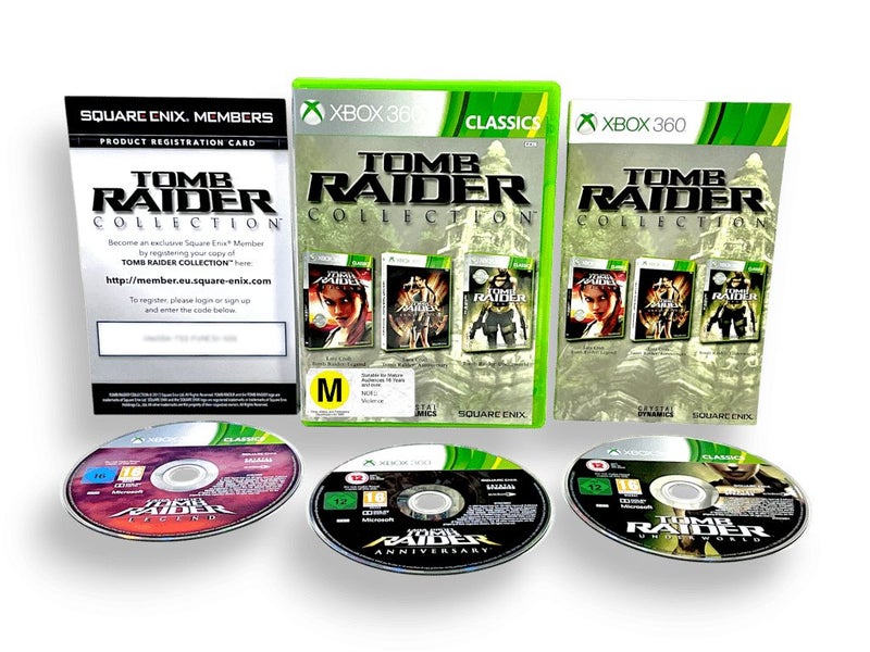 The TOMB RAIDER COLLECTION (Xbox 360 3-DISC - RARE) *MINT COLLECTOR'S* Carousel 1