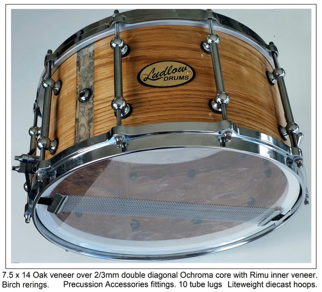 Ludlow 7.5 x 14 Oak snare drum64027006161155110