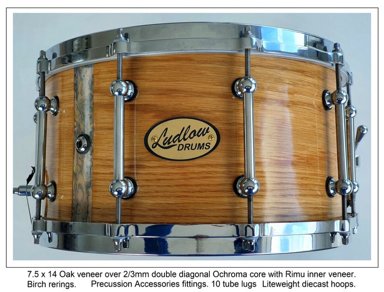 Ludlow 7.5 x 14 Oak snare drum64027006161155112
