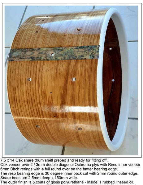 Ludlow 7.5 x 14 Oak snare drum64027006161155113