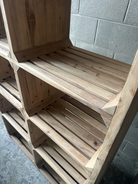 Large natural wooden shelf unit64057599300738112