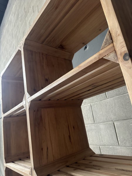 Large natural wooden shelf unit64057599300738113