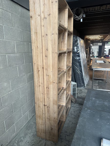 Large natural wooden shelf unit64057599300738110