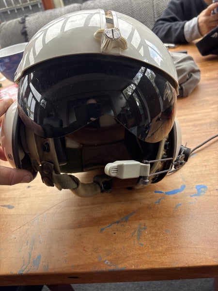 Military Helicopter Pilot Gentex SPH-4 Flight Helmet With Mic Visor Carousel 1