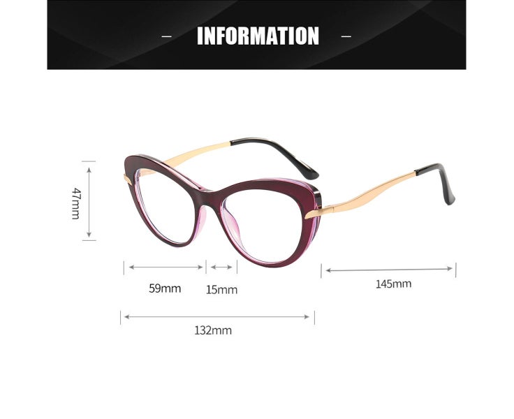 Women's blue-light glasses men's blue-light blocking glasses fashion cat-eye Carousel 2
