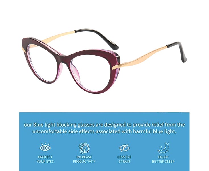 Women's blue-light glasses men's blue-light blocking glasses fashion cat-eye Carousel 5