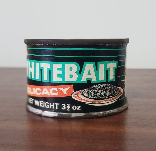 Very old Tin of Tui Brand Whitebait Carousel 1